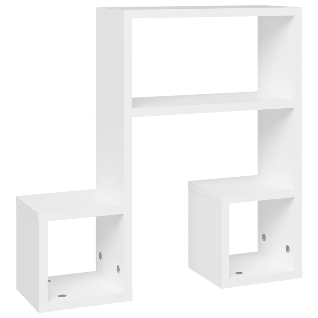 Music Note Wall Shelves (Set of 2) - Creative White Floating Shelves for Music Room Decor