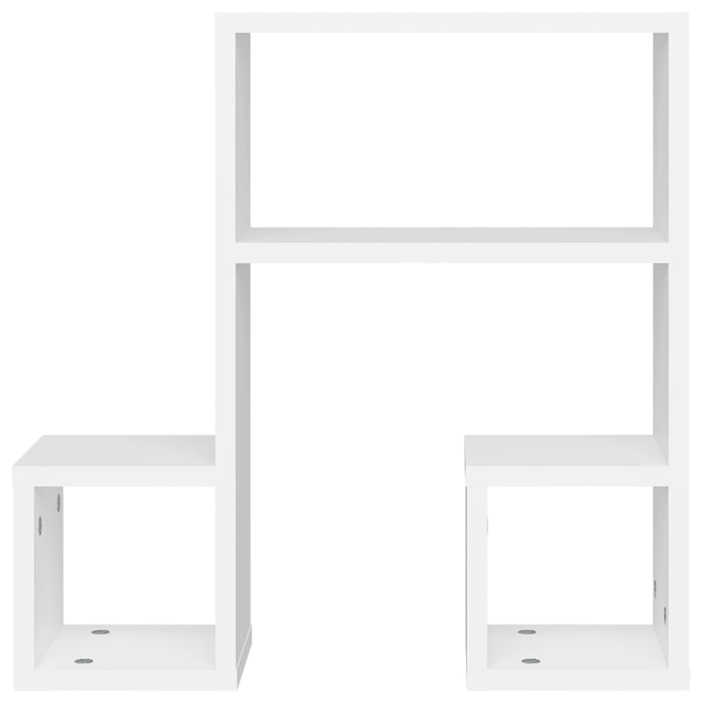 Music Note Wall Shelves (Set of 2) - Creative White Floating Shelves for Music Room Decor