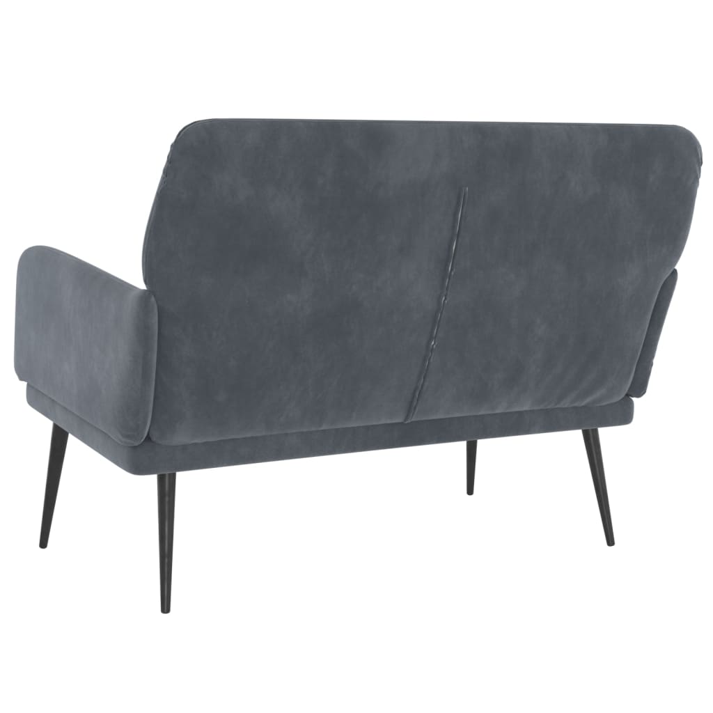 NNEVL Bench Dark Grey 108x79x79 cm Velvet-4